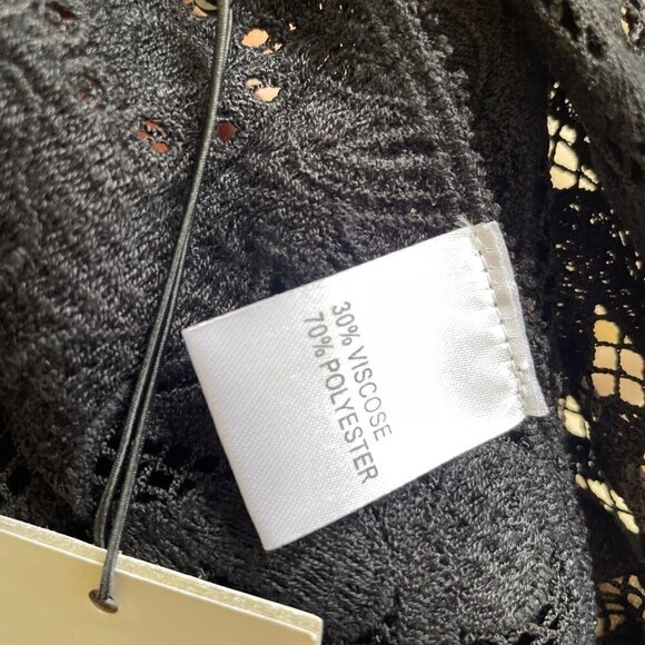 NWT Rat & Boa Nolita Crochet Lace Drawstring Shorts Micro Black Size S - Picture 8 of 10